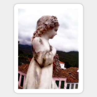 girl standing in time Sticker